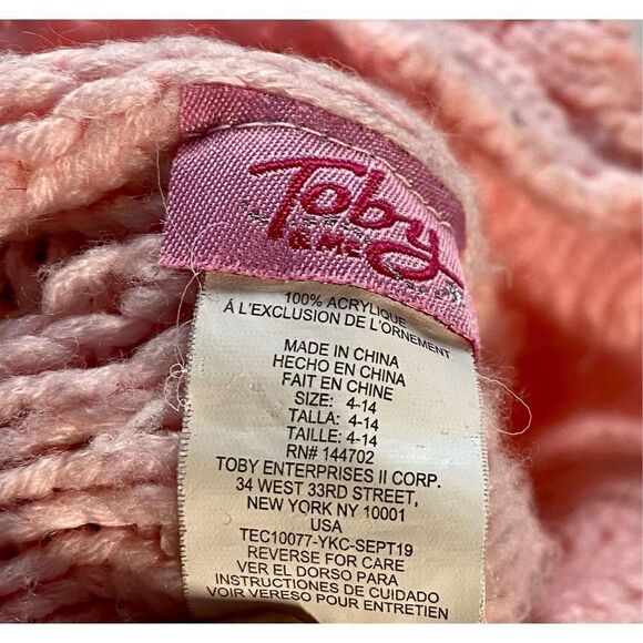 Girl’s Acrylic Knit Winter Hat with chin ties - Picture 7 of 9